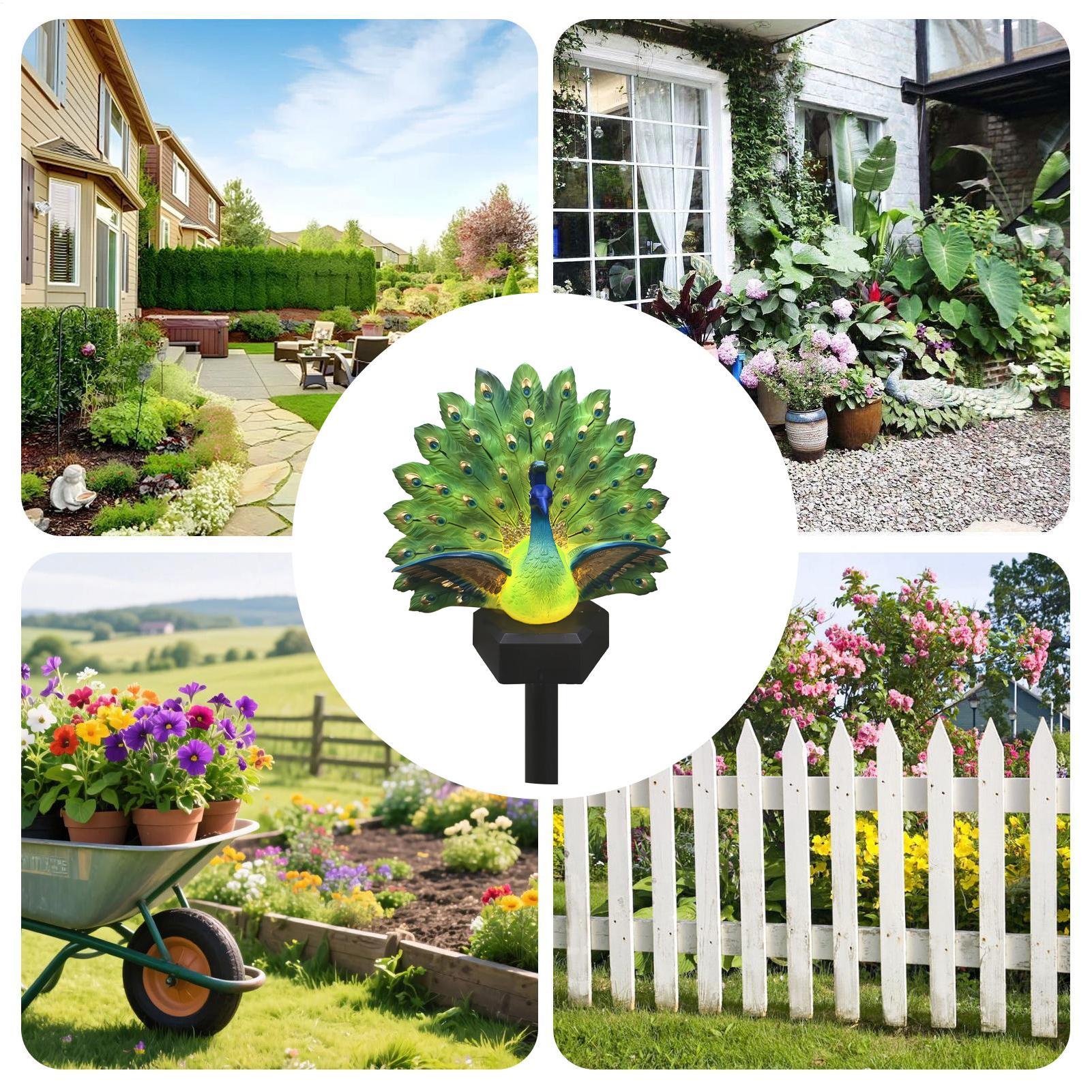 Outdoor Yard Power Stake - Scultura solare per uccelli da giardino,