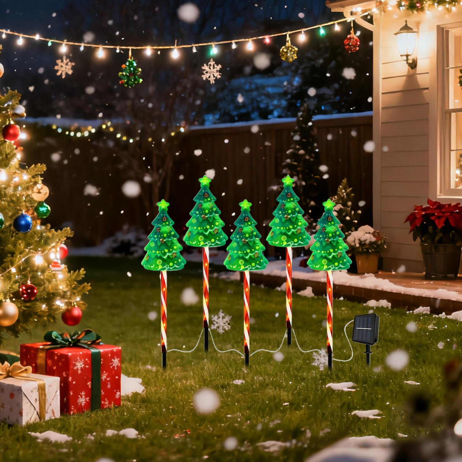 Outdoor Yard Power Stake - Albero di Natale Luce per vialetto