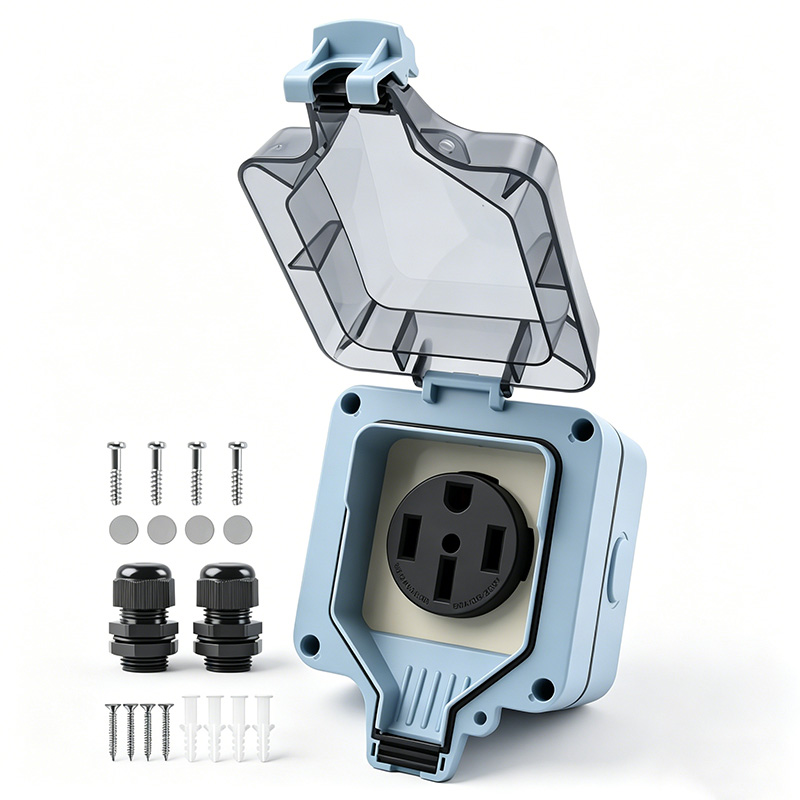 Outdoor Power Socket Cover - Presa Elettrica da Esterno Impermeabile IP66