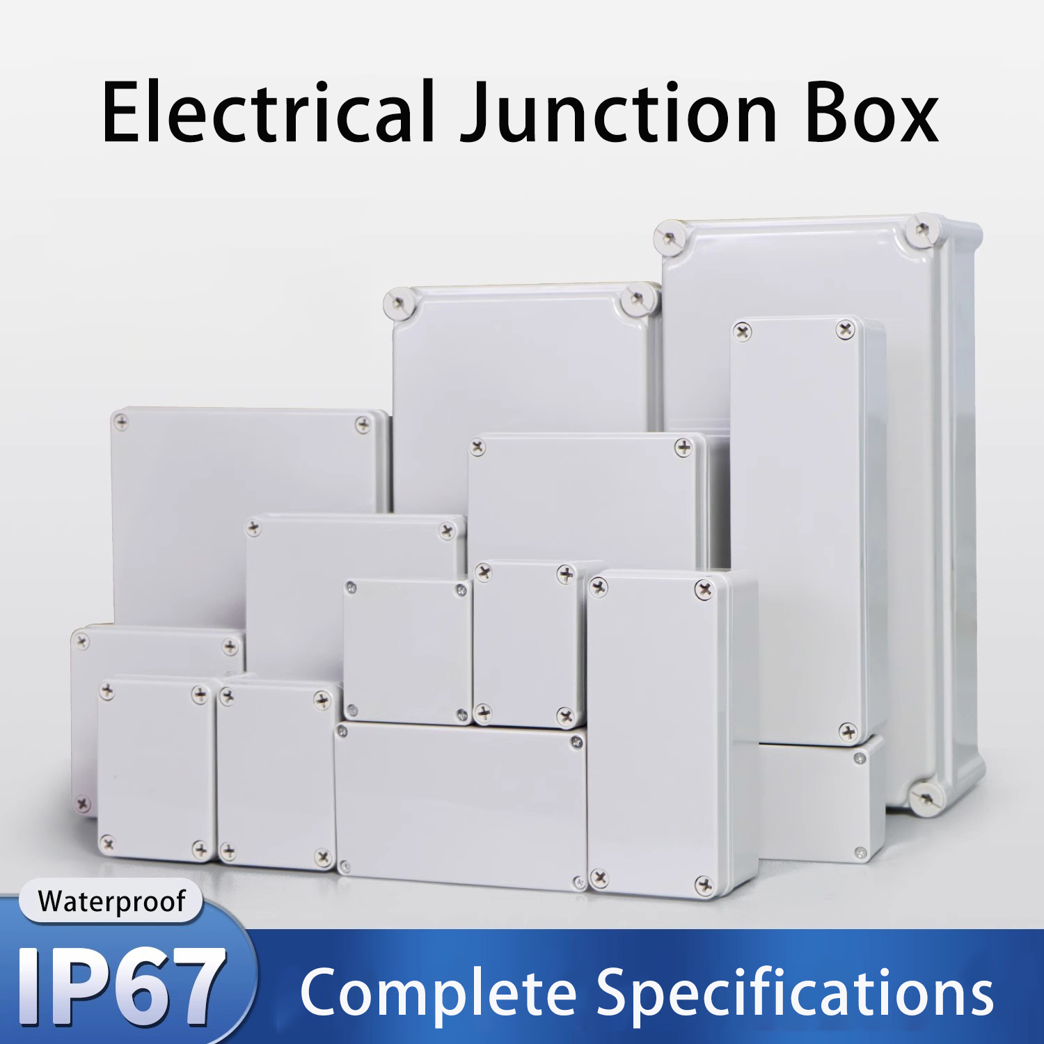 Outdoor Power Socket Cover - IP67 Grigio/Coperchio trasparente Scatola di giunzione
