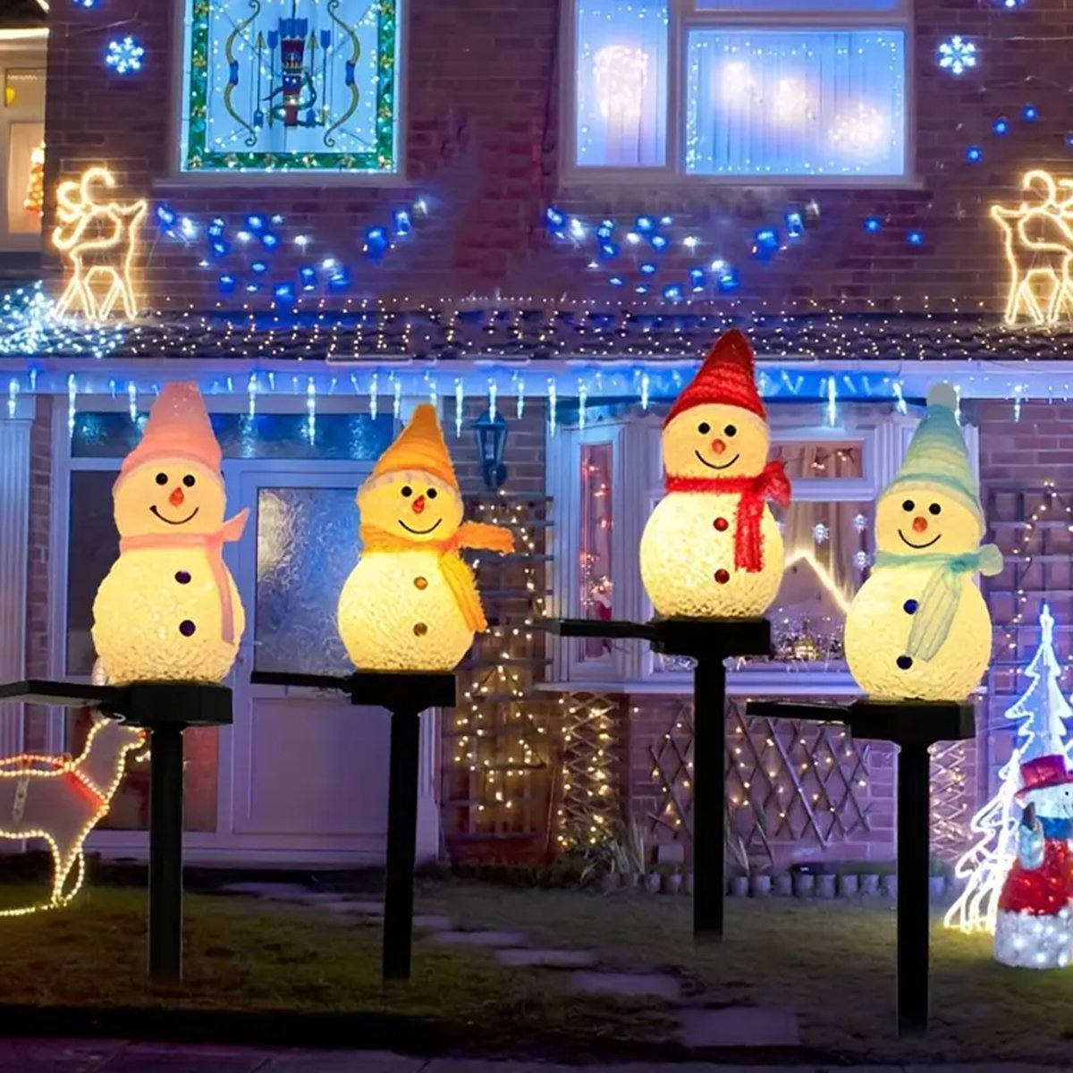 Pupazzo di neve a LED Luce sol - Outdoor Yard Power Stake recensione e prezzo