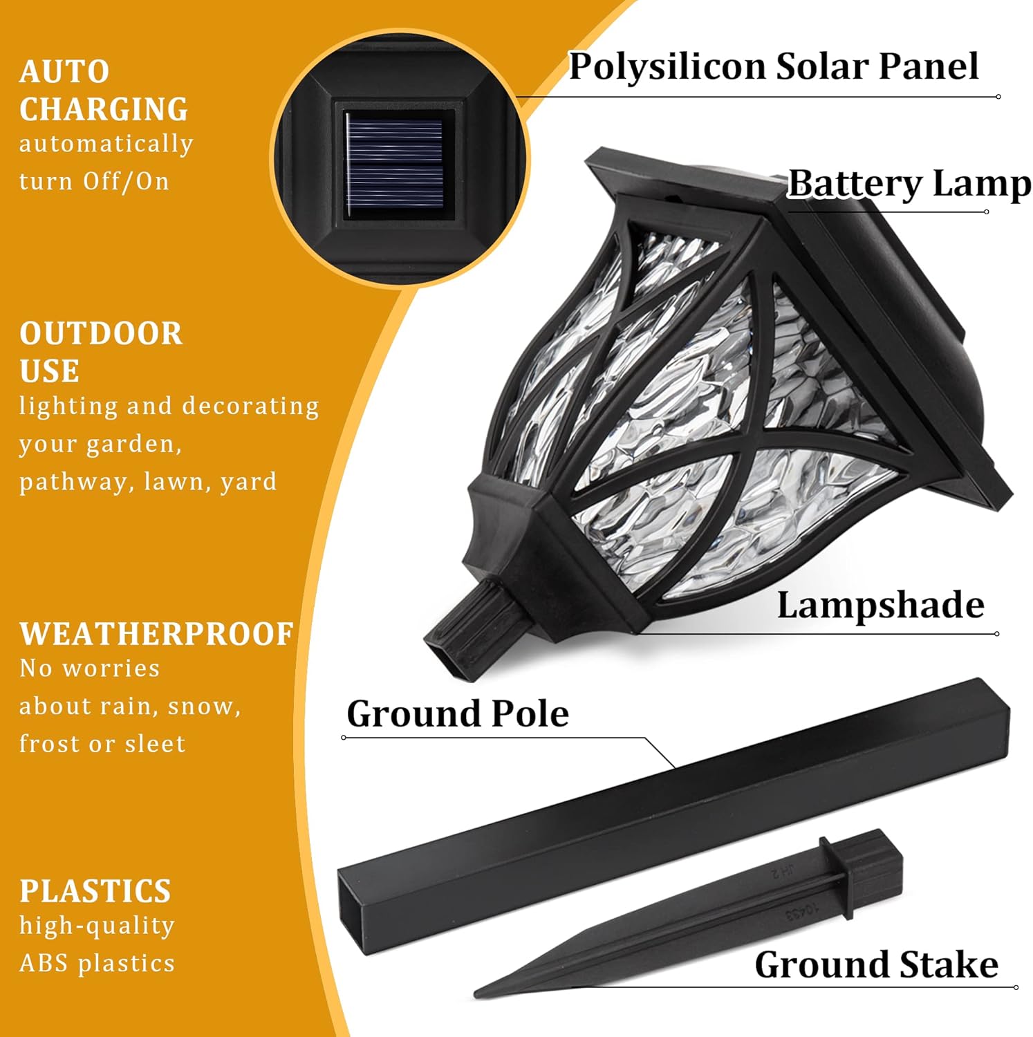 1-8 Pezzi Luci Solari da Giard - Outdoor Yard Power Stake recensione e prezzo
