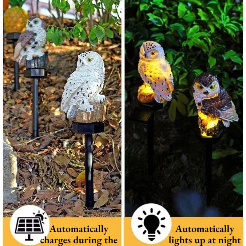 Lampada Solare a Forma di Gufo - Outdoor Yard Power Stake recensione e prezzo
