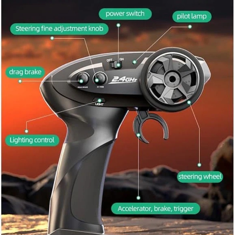 Huangbo 1:16 4WD RC Rock Crawl - Outdoor Power Meter Bike recensione e prezzo